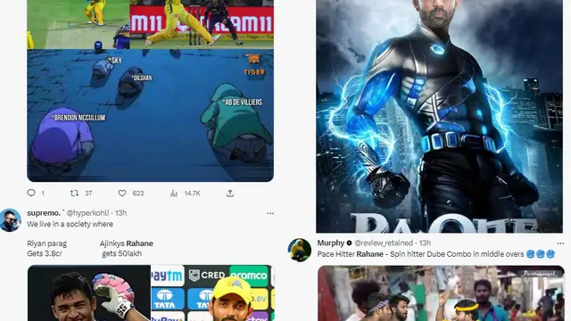 அஜிங்க்யா ரஹானேவின் அதிரடி ஆட்டம் – CSKவில் மாறுபட்ட ரஹானேவை பார்ப்பதாக நெட்டிசன்கள் கமெண்ட்.